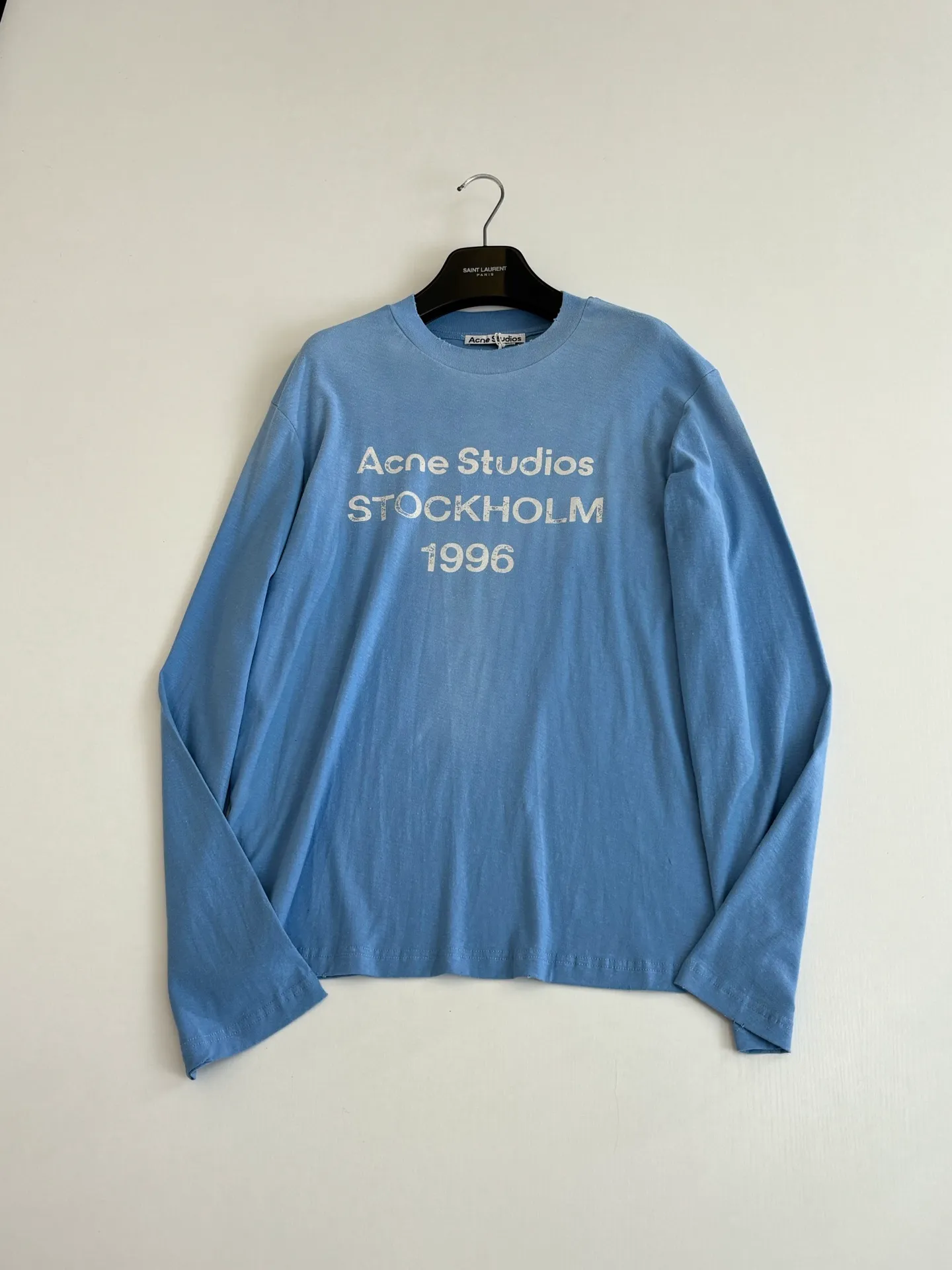 Acne Studio T 100% ， 145g， ， Breathable ， ， Retro ： ， Blue ； 、 ， ， Retro Vintage ； ， Retro ， ， Retro ， ， Breathable Oversize ， ， ， Retro ； ， ， Retro Size：S/M/L/XL